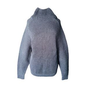 FB10 Faithfull The Brand Hand Knit Sweater Cowl Neck Gray Size 6 Oversized New N